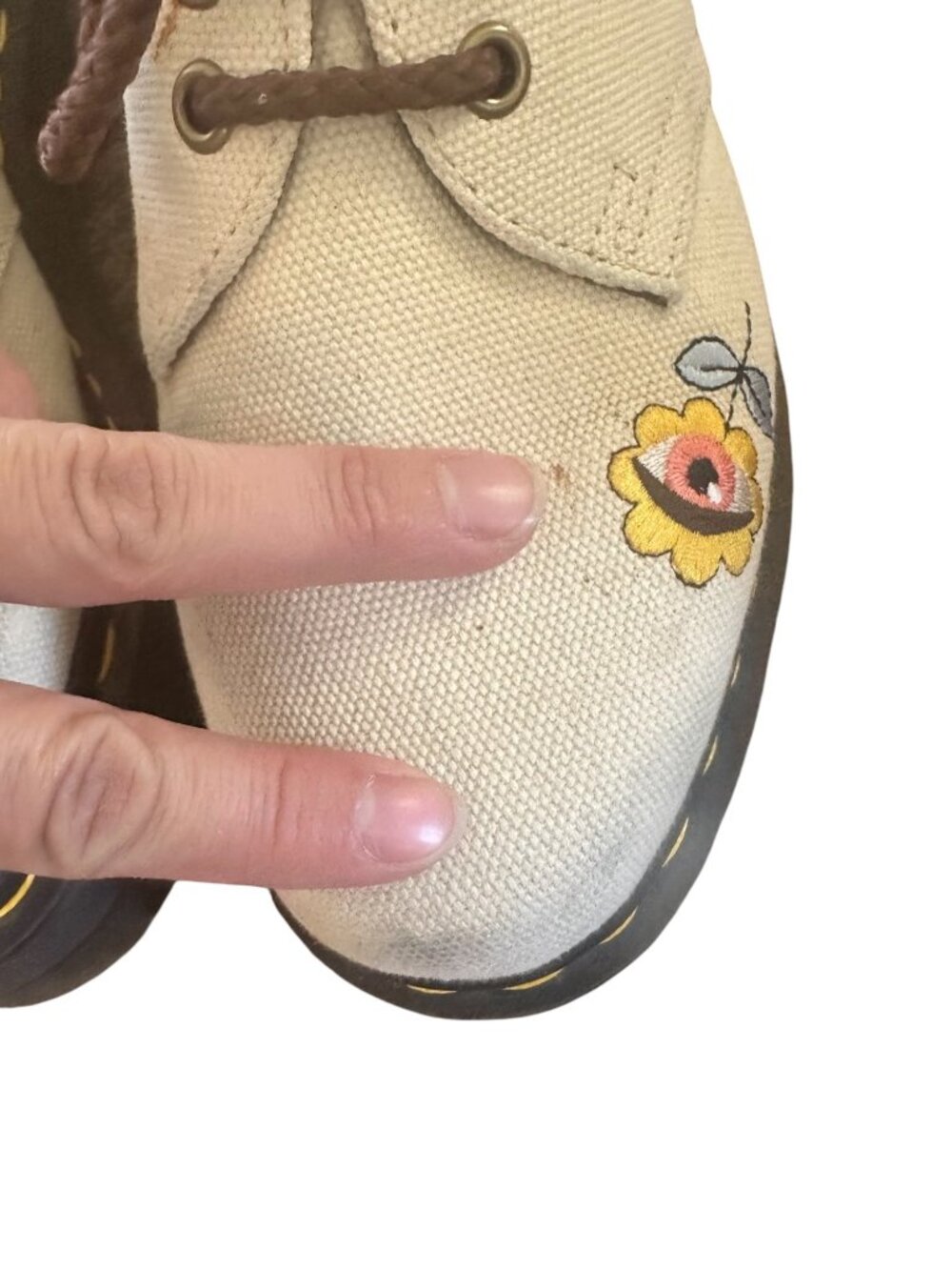 Dr Martens 1461 Quad Retro Ray Canvas Platform Oxford Shoes Womens 8 Embroidery - Picture 7 of 16